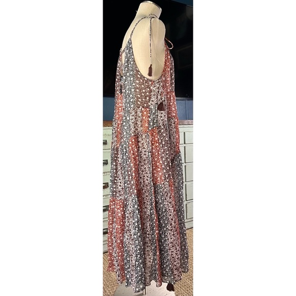 Anthropologie Shirred Beach Maxi Dress L - Picture 8 of 9
